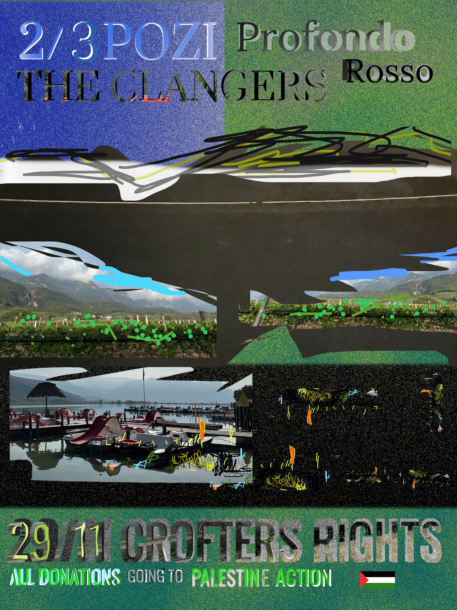 POZI / THE CLANGERS / PROFONDO ROSSO at Crofters Rights
