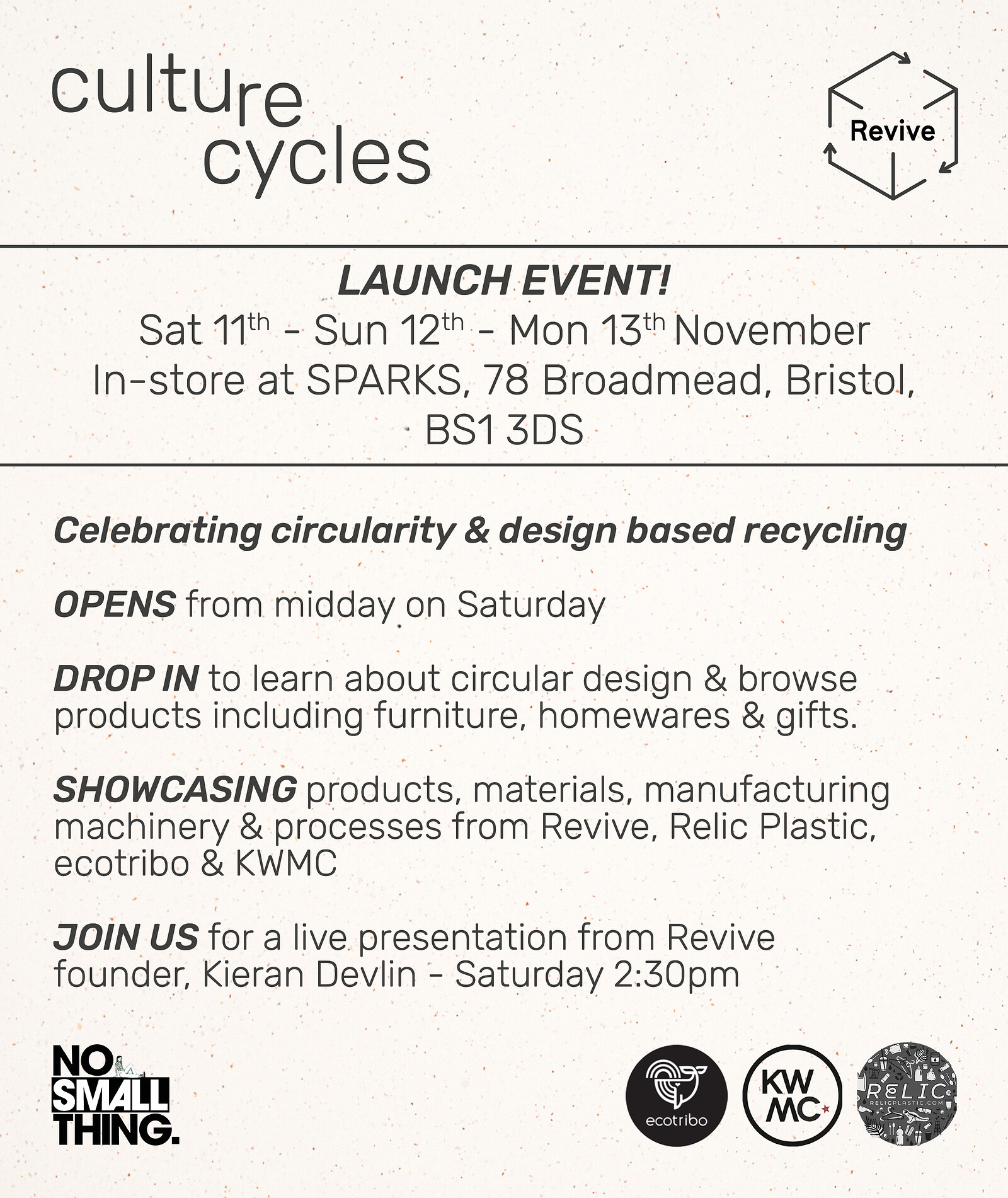 Culture Cycles In-Store Launch Event at SPARKS at Sparks Bristol