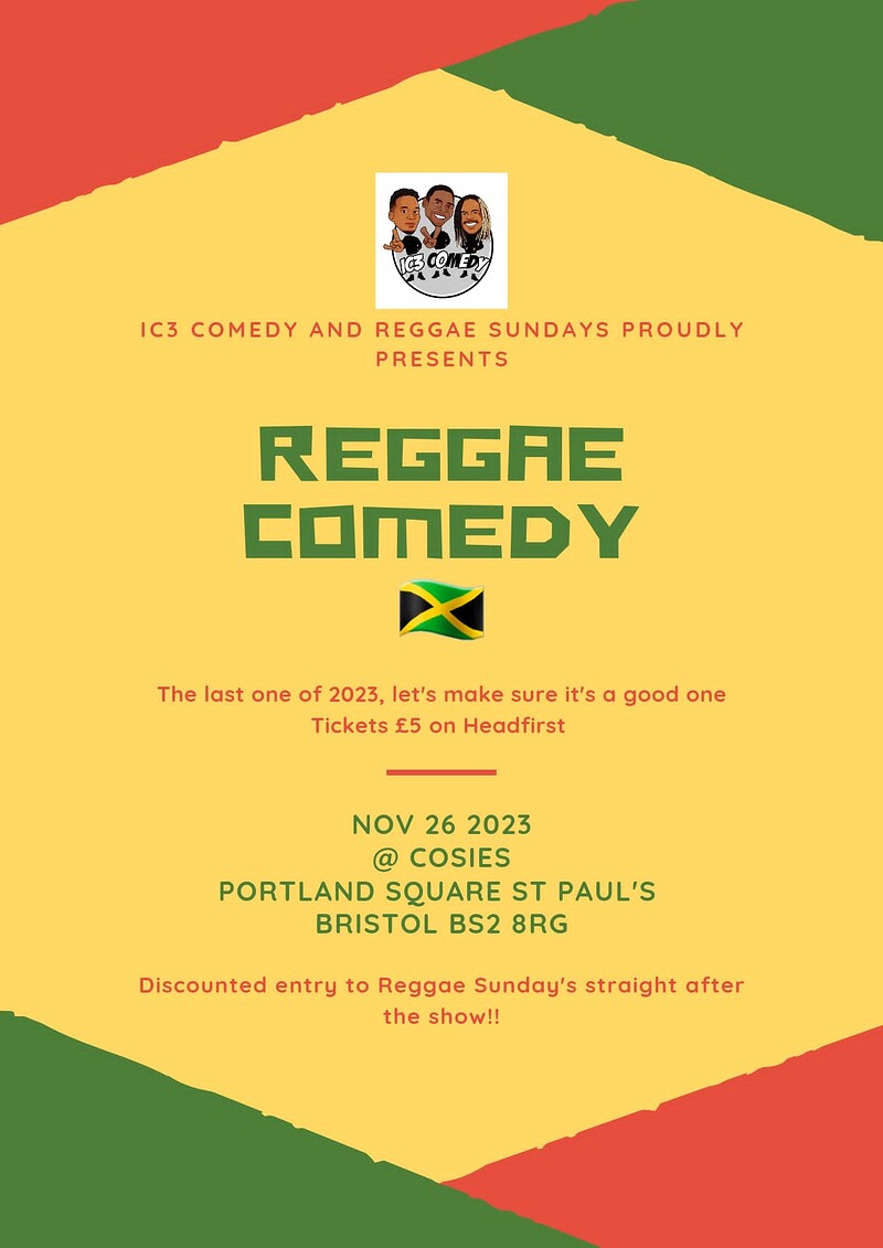 Reggae Comedy at Cosies