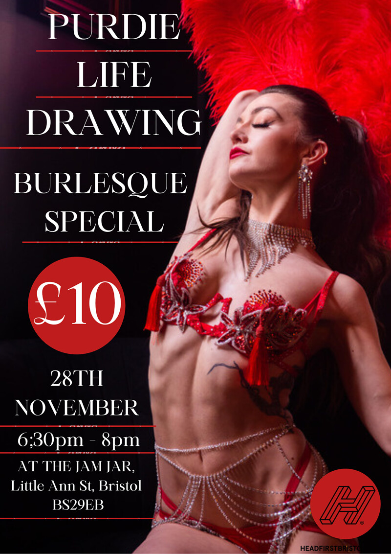 Burlesque Purdie Life Drawing at The Jam Jar