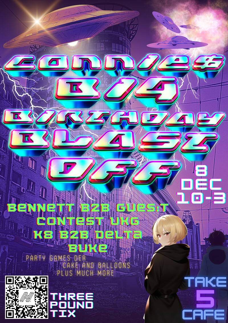 Connie$ Big Birthday BLAST OFF at Take Five Cafe