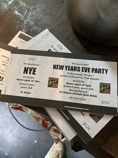 New Years eve Rocksteady then Karaoke at sportsmans