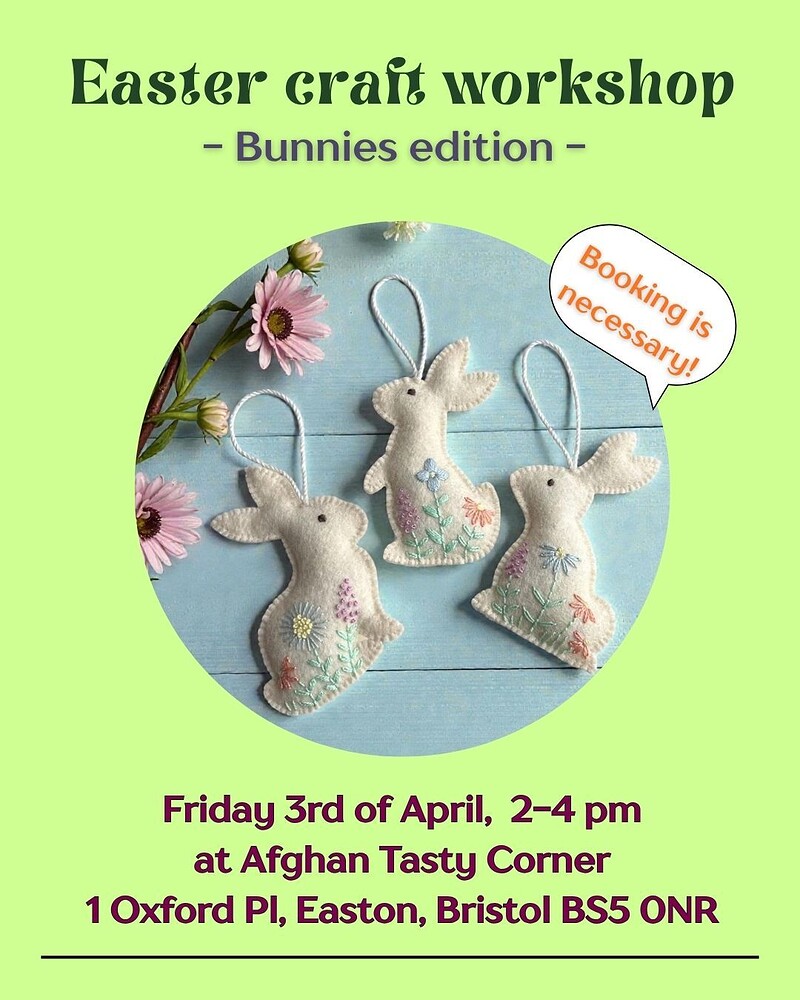 Easter craft workshop - bunnies edition at Afghan tasty corner