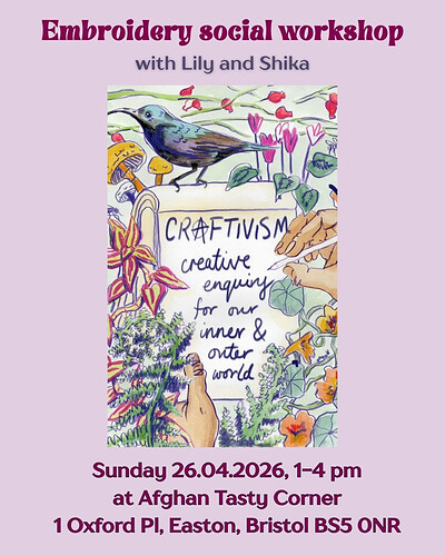 Embroidery social at Afghan tasty corner