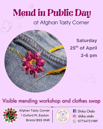 Mend in Public Day at Afghan Tasty Corner