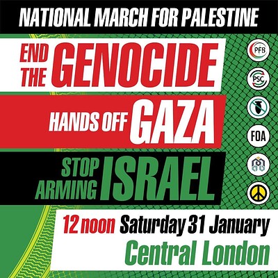 Coaches to National March for Palestine at Anchor Road Bristol (bus stops by We the Curious)