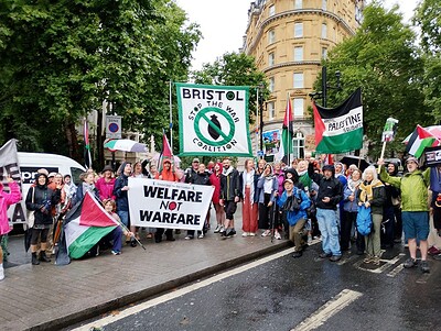 Bristol & Weston coaches to National Palestine Demo at Anchor Road Bristol
