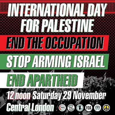 Coaches to London for International Day of Solidarity with Palestine at Anchor Road