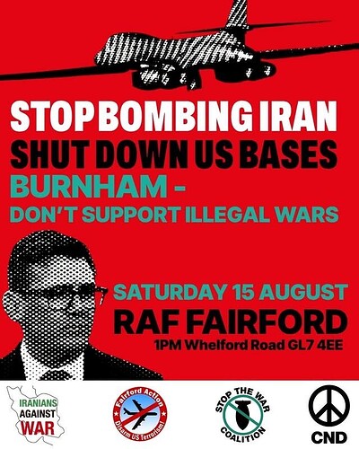 RAF Fairford Protest at Anchor Road