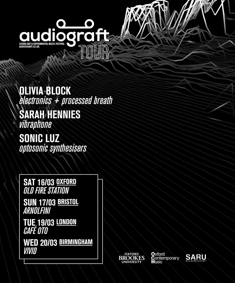Olivia Block, Sarah Hennies, Sonic Luz at Arnolfini