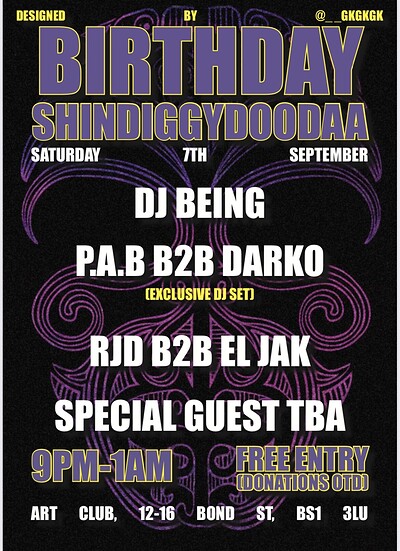 Birthday Shindiggydoodaa at Art Club