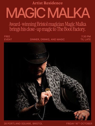 Magic Malka at The Artist Residence at Artist Residence Bristol
