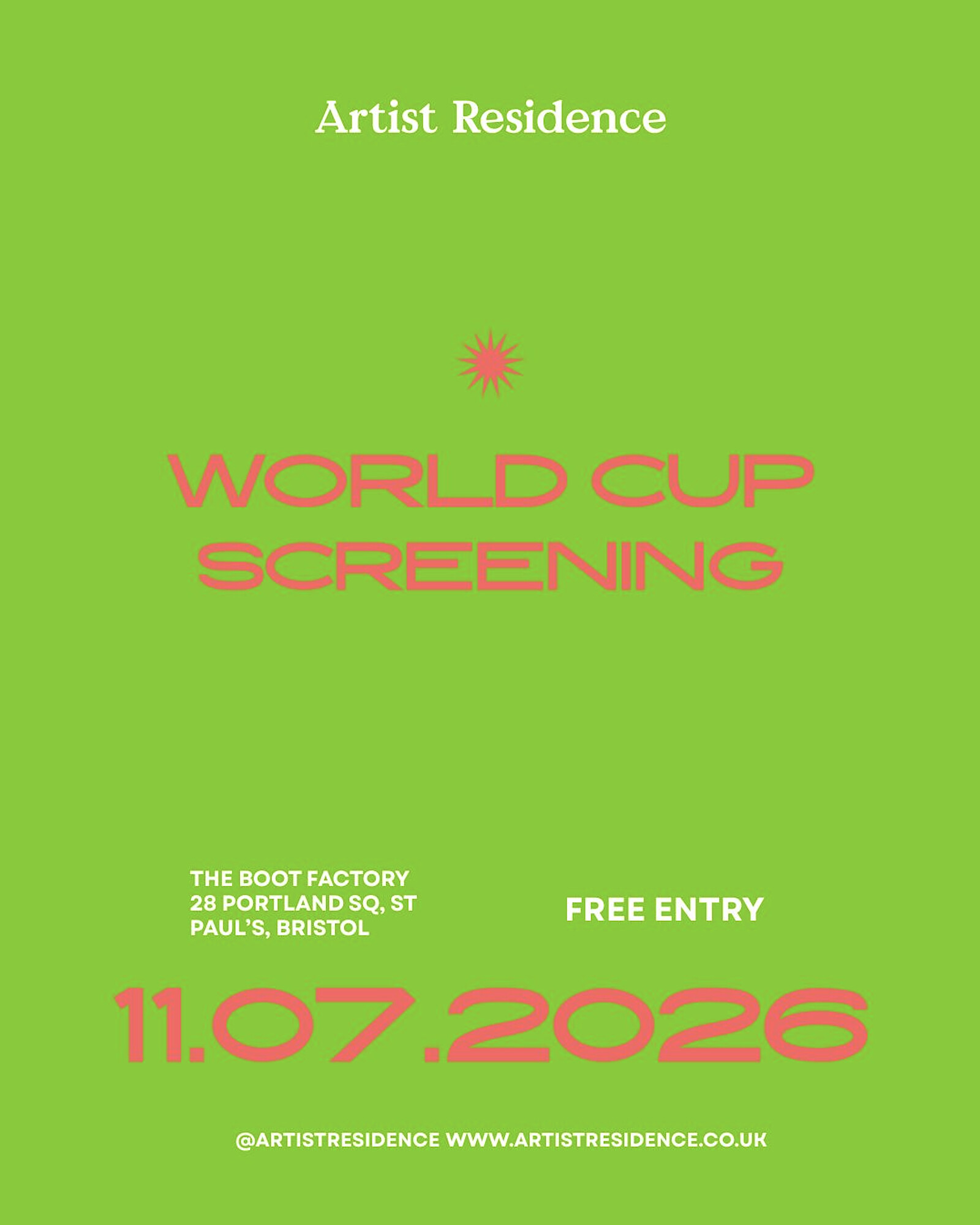World Cup 2026 ENGLAND vs NORWAY | Artist Residence Bristol at Artist Residence Bristol