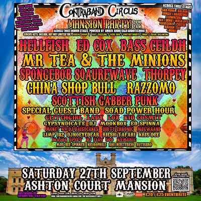 Contraband Circus - All Day Festival / Ashton Court Mansion party at Arts mansion