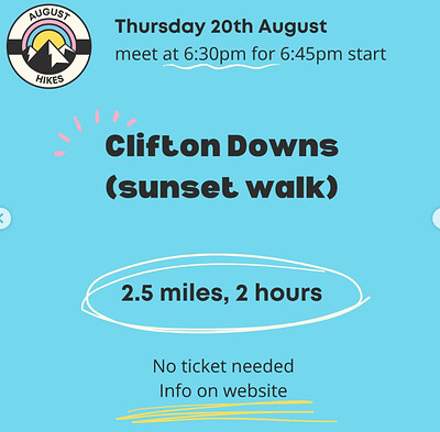 Queer Hiking Bristol: Clifton Observatory & the Downs at Asda Whiteladies Road