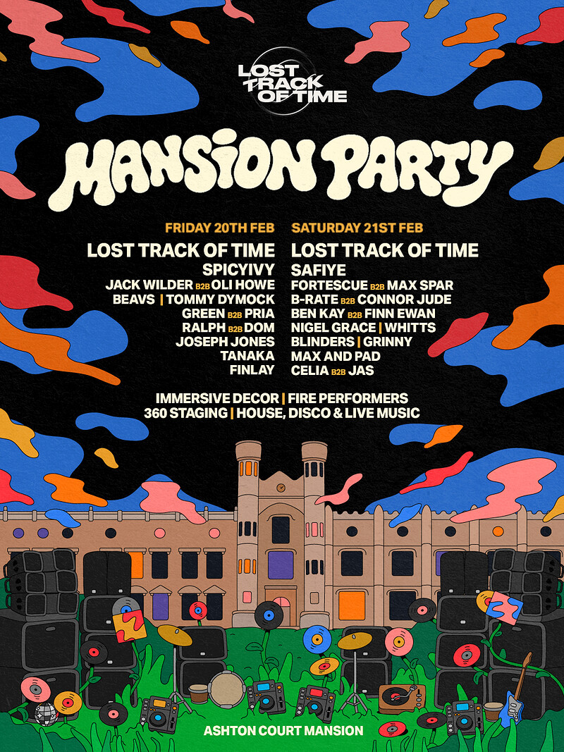 Lost Track of Time Mansion Party - Friday at Ashton Court Mansion