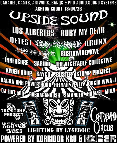 Contraband Circus + Upside Sound Day & Night Party at Ashton Court