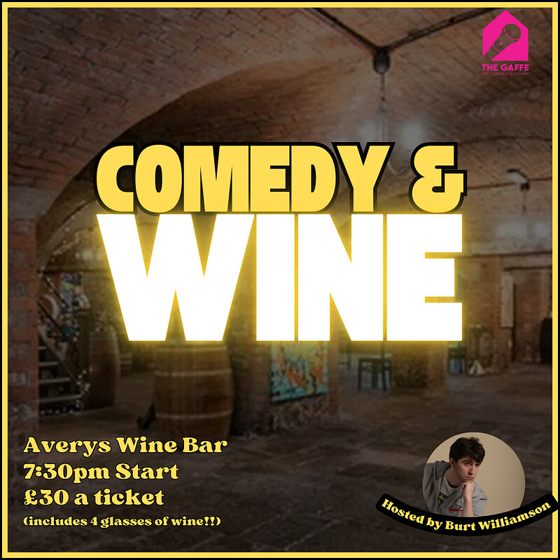 Comedy & Wine at Averys wine merchant