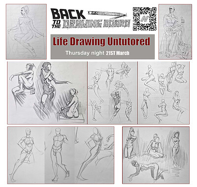 Life Drawing Untutored-Back to the Drawing Board at Back to the Drawing Board! – At 212 Productions Studio