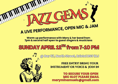 Jazz Gems at BAR 57, 57 NORTH STREET BEDMINSTER BS3 1HJ