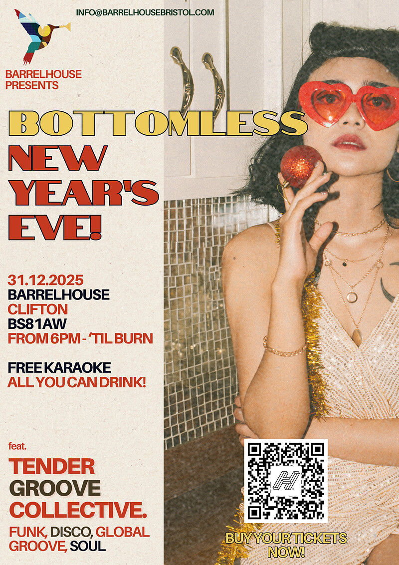 BOTTOMLESS NEW YEAR'S EVE DISCO Feat. "Tender Groove Collective" at Barrelhouse