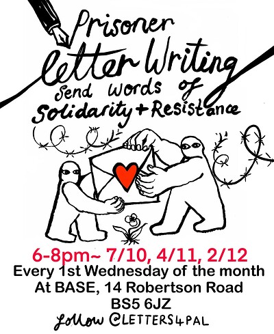 Prisoner Solidarity Letter Writing at BASE Social Centre