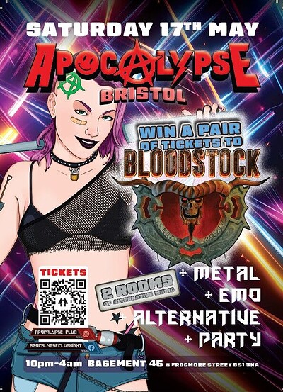 Apocalypse Bristol - BLOODSTOCK TICKET GIVEAWAY at Basement 45