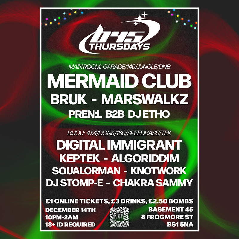 B45 Thursdays w/ Mermaid Club & Bruk at Basement 45