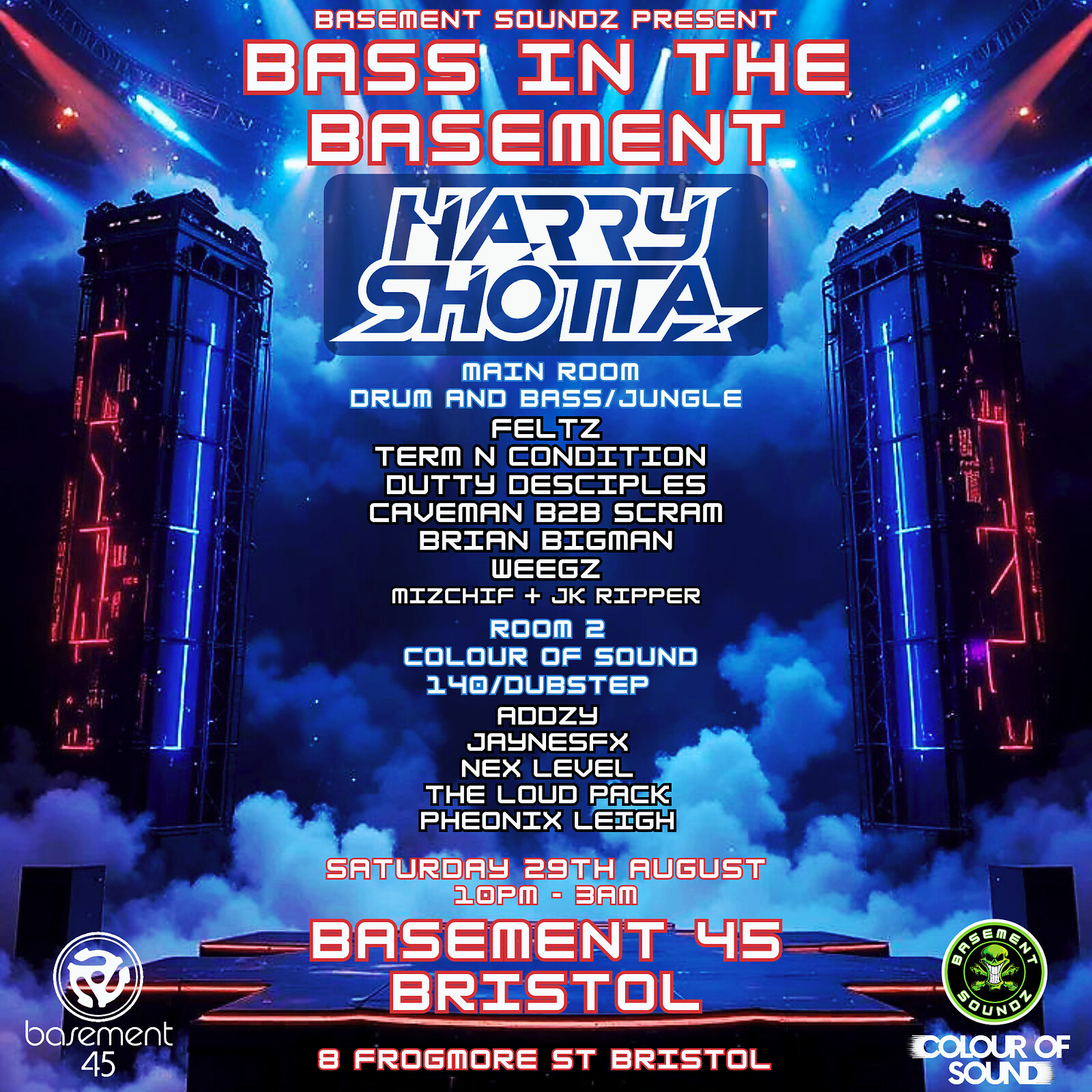 Bass in the basement HARRY SHOTTA at Basement 45