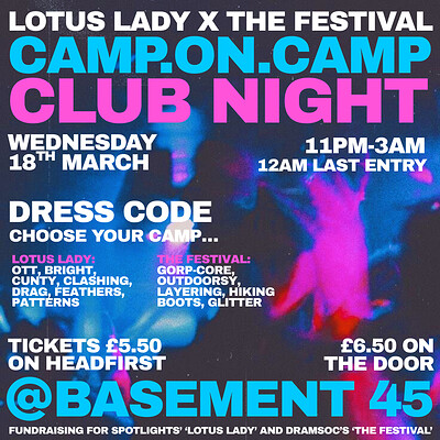 CAMP.ON.CAMP CLUB NIGHT at Basement 45