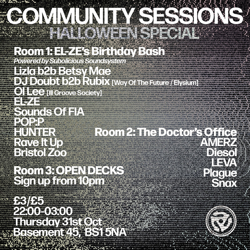 Community Sessions HALLOWEEN SPECIAL at Basement 45