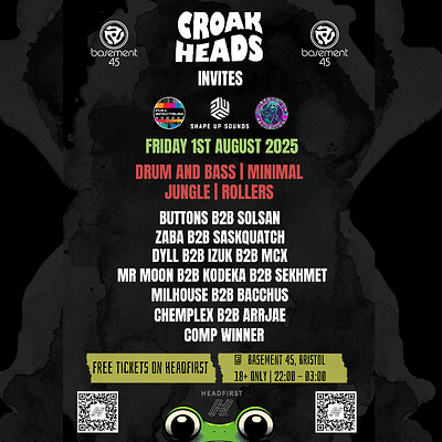 Croakheads Invites: DnB Collectives Bristol Takeover at Basement 45