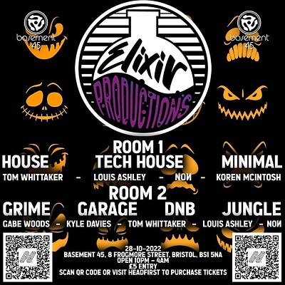 Elixir Halloween Takeover at Basement 45