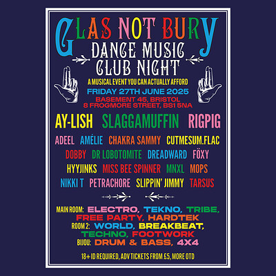 GLAS-NOT-BURY: Multi-genre Dance Night at Basement 45