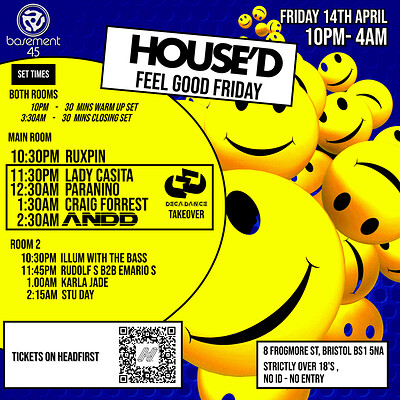 House'D - Feel Good Friday at Basement 45