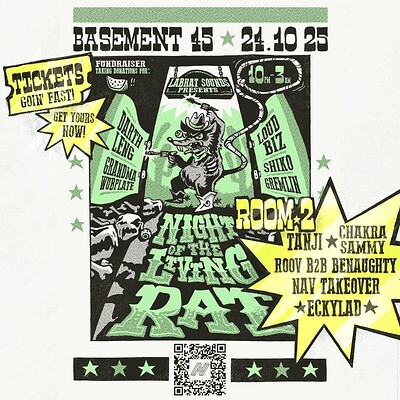 LABRAT SOUNDSYSTEM: Night Of The Living Rat at Basement 45