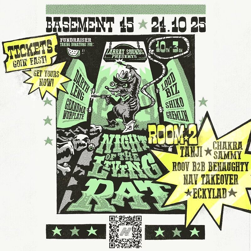 LABRAT SOUNDSYSTEM: Night Of The Living Rat at Basement 45
