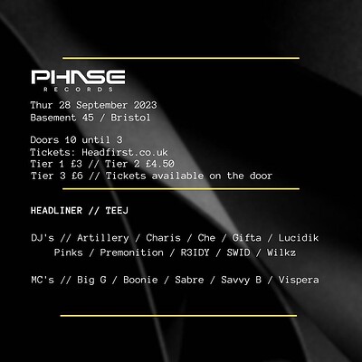 Phase Records DNB at Basement 45