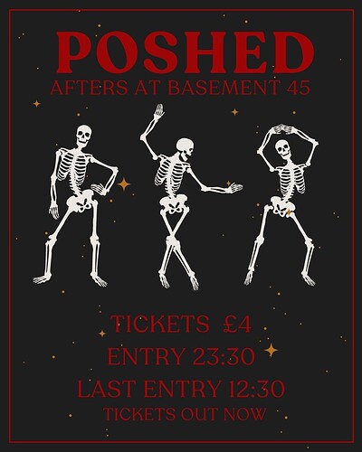 POSHED AFTERS at Basement 45