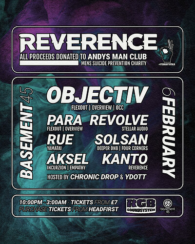 Reverence #2/ Objectiv, Para, Rue, Aksel, Solsan, Revolve at Basement 45