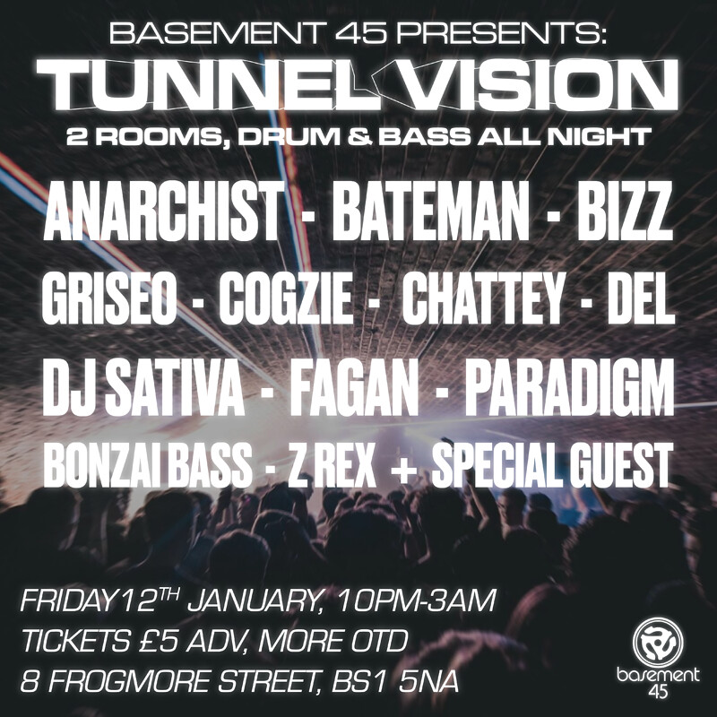 Tunnel Vision: 100% Drum & Bass at Basement 45