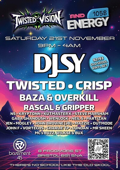 Twisted Vision meets Energy 1058 Radio at Basement 45