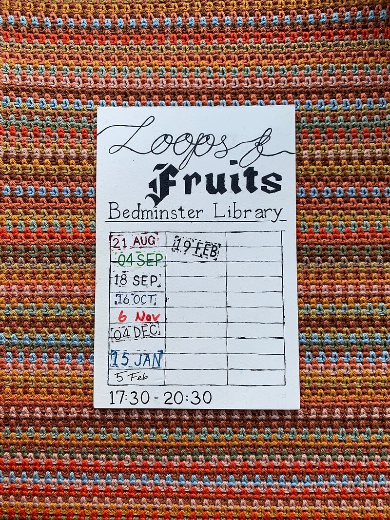 Loops & Fruits QUEER Fibre Arts Club at Bedminster Library