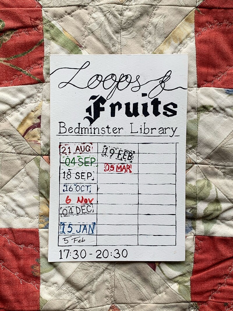 Loops & Fruits QUEER Fibre Arts Club at Bedminster Library