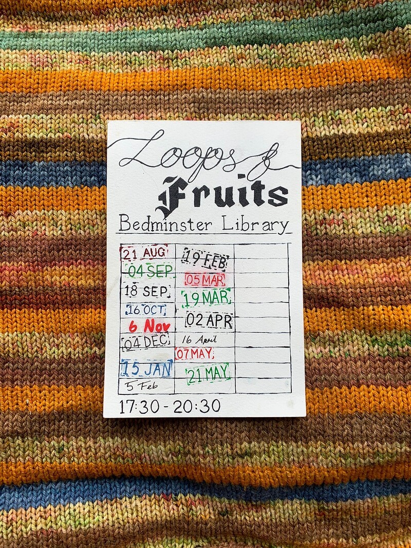 Loops & Fruits QUEER Fibre Arts Club at Bedminster Library