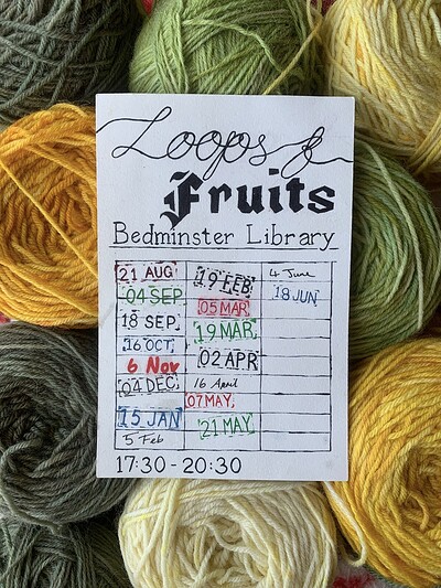 Loops & Fruits QUEER Fibre Arts Club at Bedminster Library