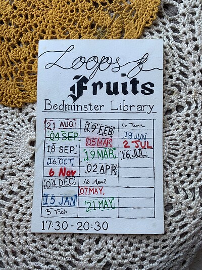 Loops & Fruits QUEER Fibre Arts Club at Bedminster Library