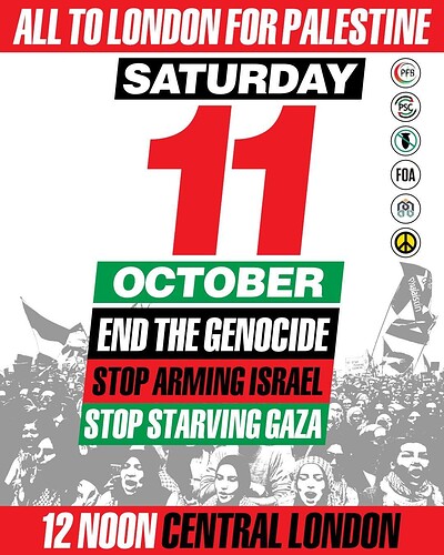 Bath coaches to National demo for Palestine at Bog Island Bath (Terrance Walk)
