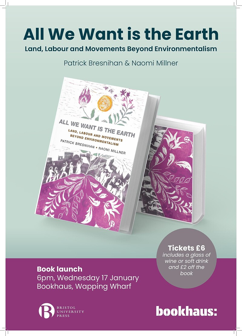 All We Want is the Earth launch at Bookhaus