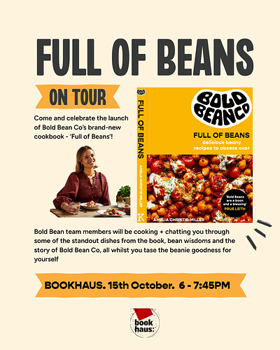 Bold Bean Cookbook Launch at Bookhaus